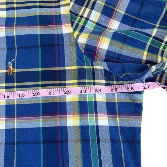 Ralph Lauren Cotton Plaid Button Down Shirt Casual Preppy Small Pony Embroidery - Picture 12 of 16